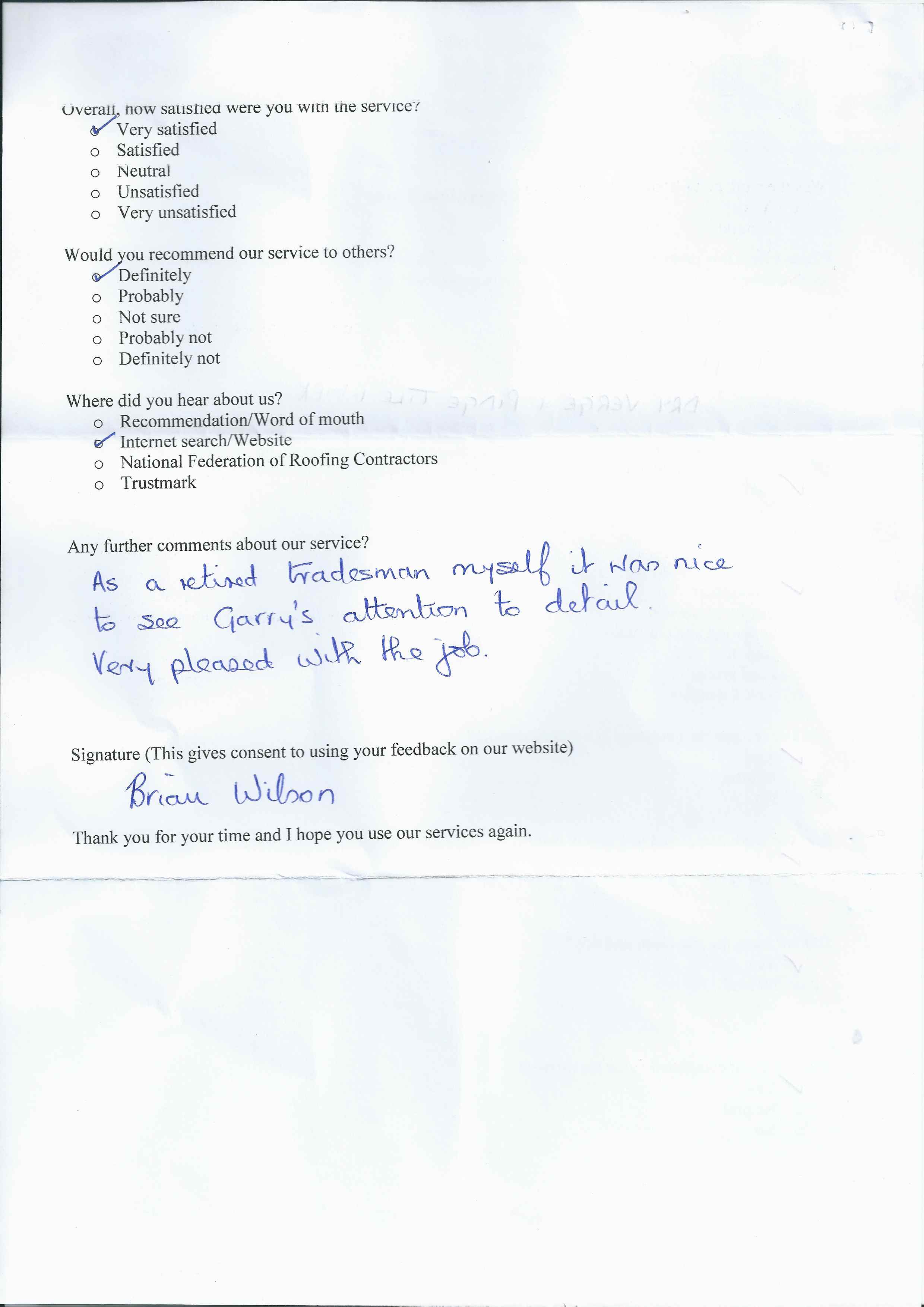 testimonial, Re-Roofing, Lead Work, Chimney Stacks, Plastics, Repairs and Maintenance, Stockport, Cheshire, High Peak, G Timlin Roofing